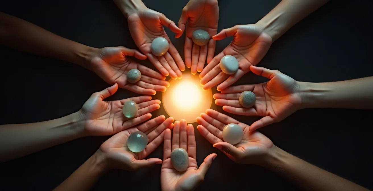 Brand representatives engaging with community members in discussion