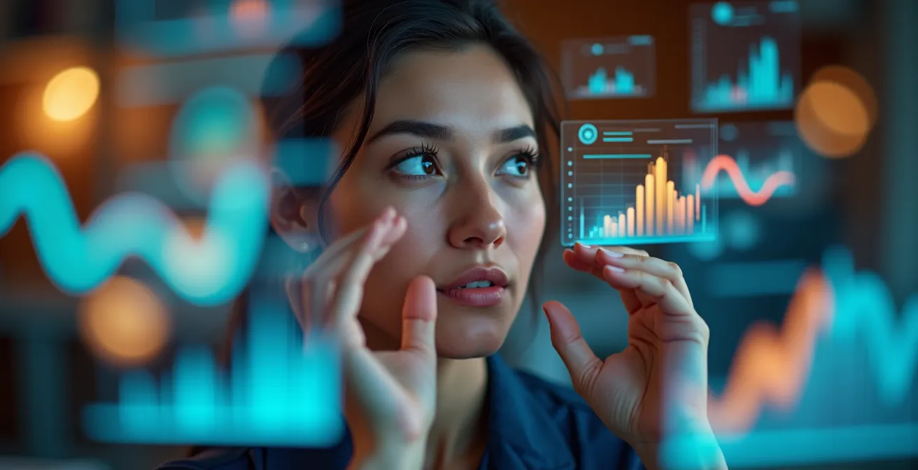 Executive dashboard showing content performance metrics and business impact indicators