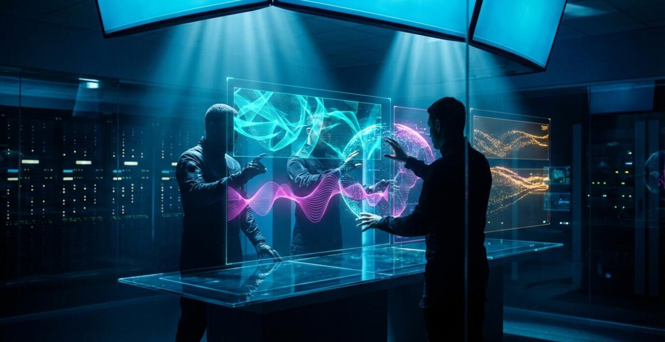 Advanced advertising targeting framework showing interconnected data layers for enhanced campaign relevance