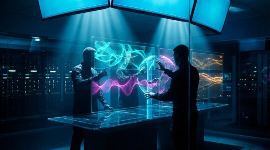 Advanced advertising targeting framework showing interconnected data layers for enhanced campaign relevance