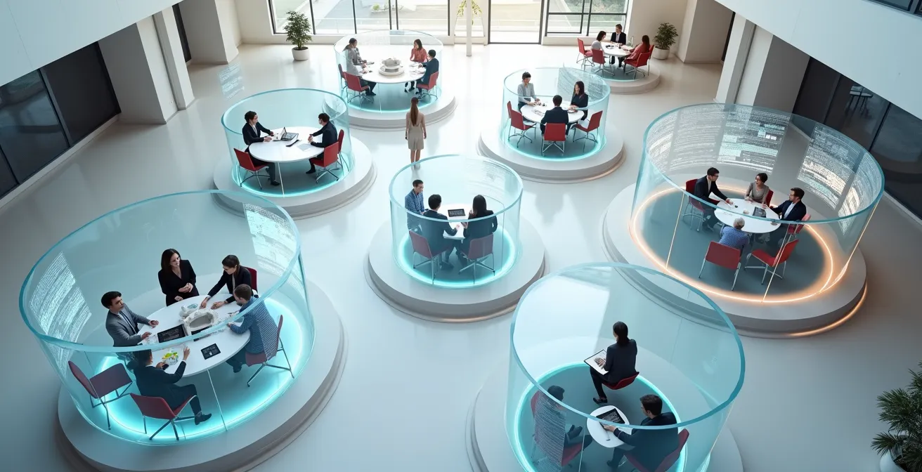 Visual representation of personas connected to content formats through pain point mapping